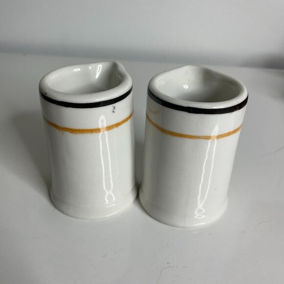 Vintage Sterling Restaurant Ware Creamer Syrup Stripes E Liverpool USA Vitrified - Picture 2 of 9